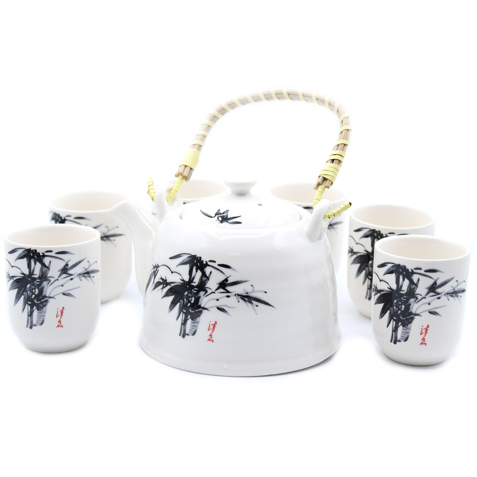Wholesale Herbal Teapot Set White Stone Oriental Ancient Wisdom