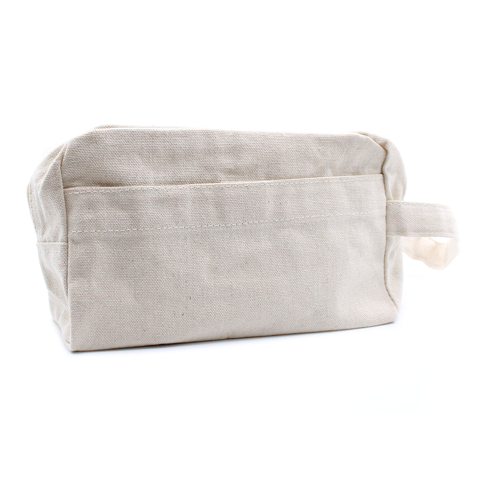 Wholesale Natural Cotton Toiletry Bag 10 oz Classic Square Ancient