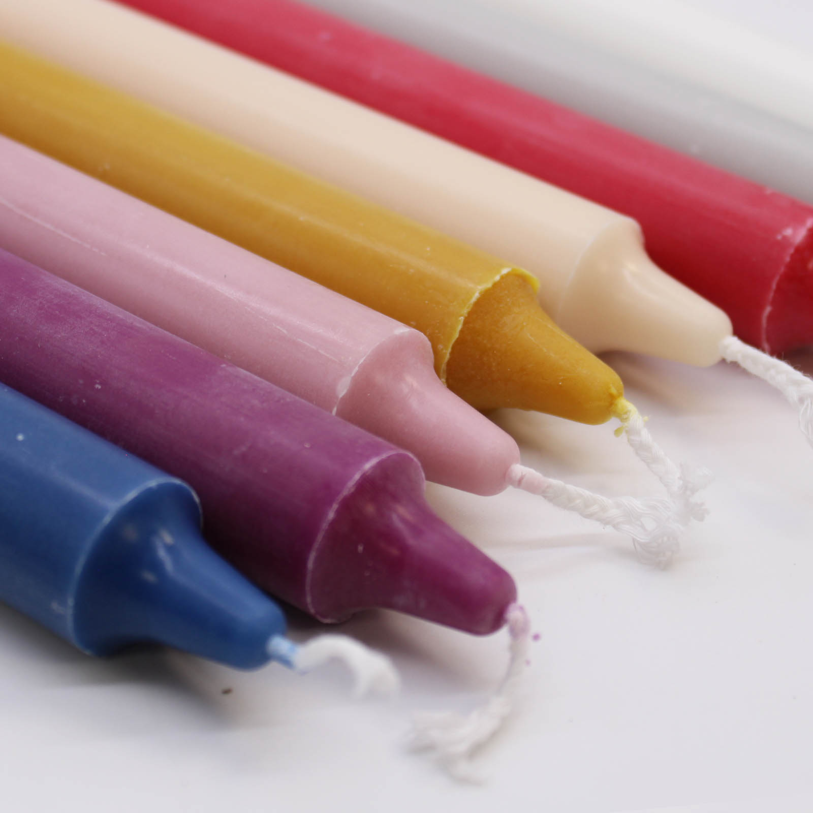 Wholesale Pure Natural Wax Dinner Candle 25 x 2.3 cm Silver Grey