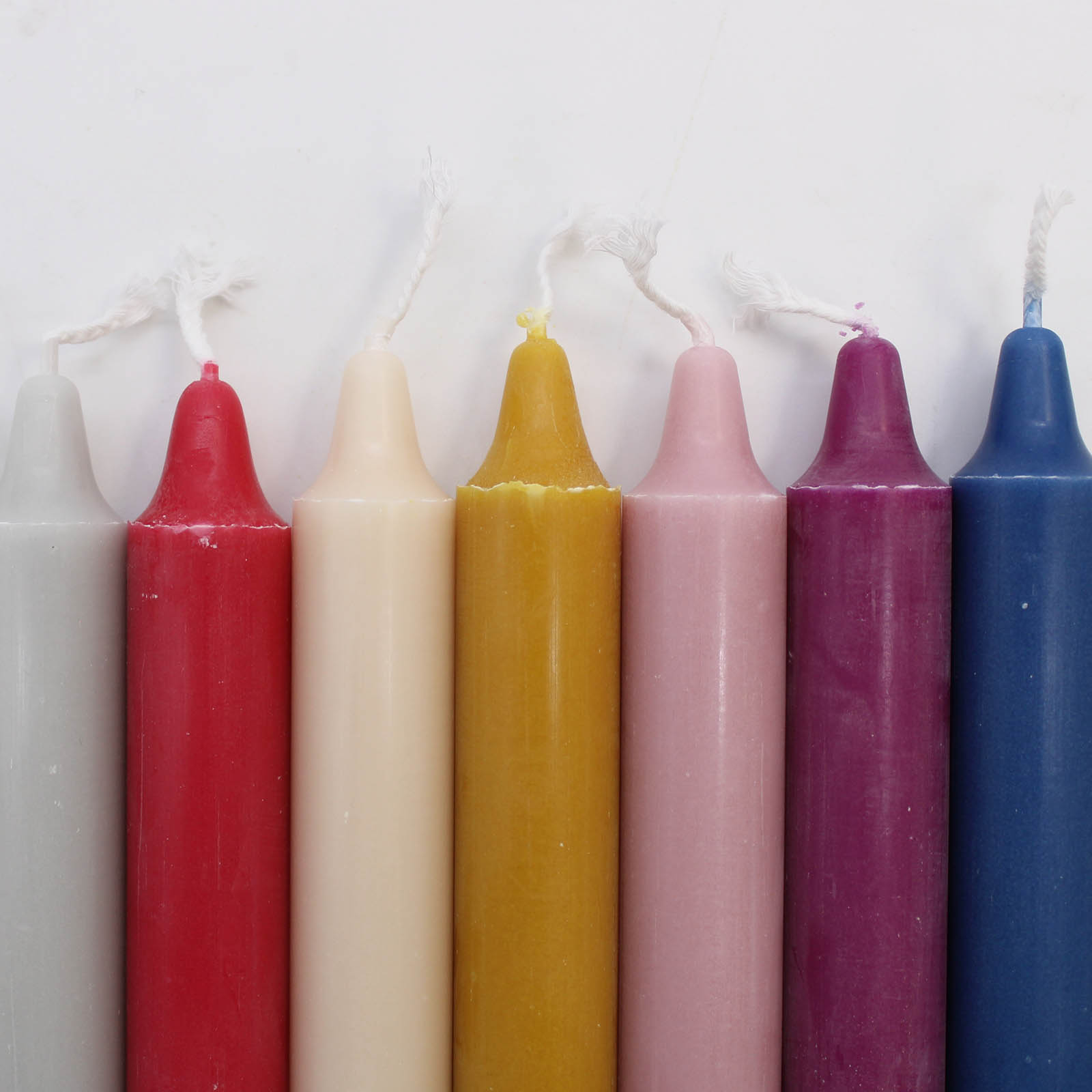 Wholesale Pure Natural Wax Dinner Candle 25 x 2.3 cm Silver Grey