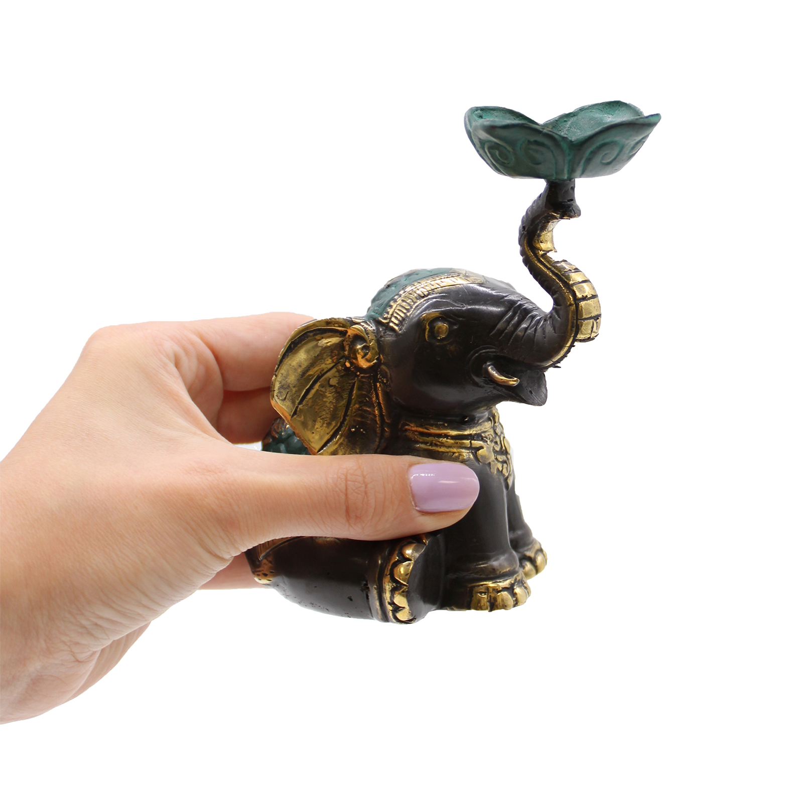 Wholesale Medium Elephant Candle / Incense Holder Ancient Wisdom