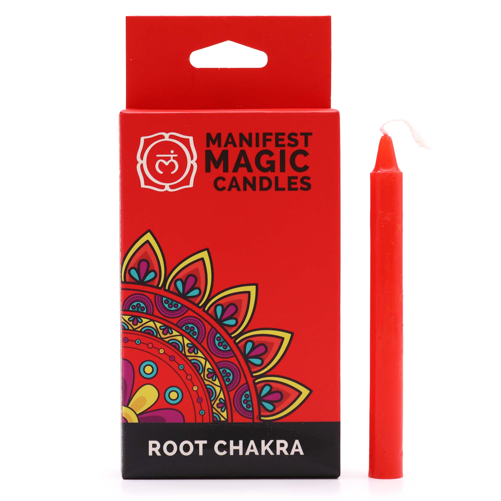 Wholesale Manifest Magic Candles (pack of 12) Red Root Chakra Ancient Wisdom Giftware Supplier