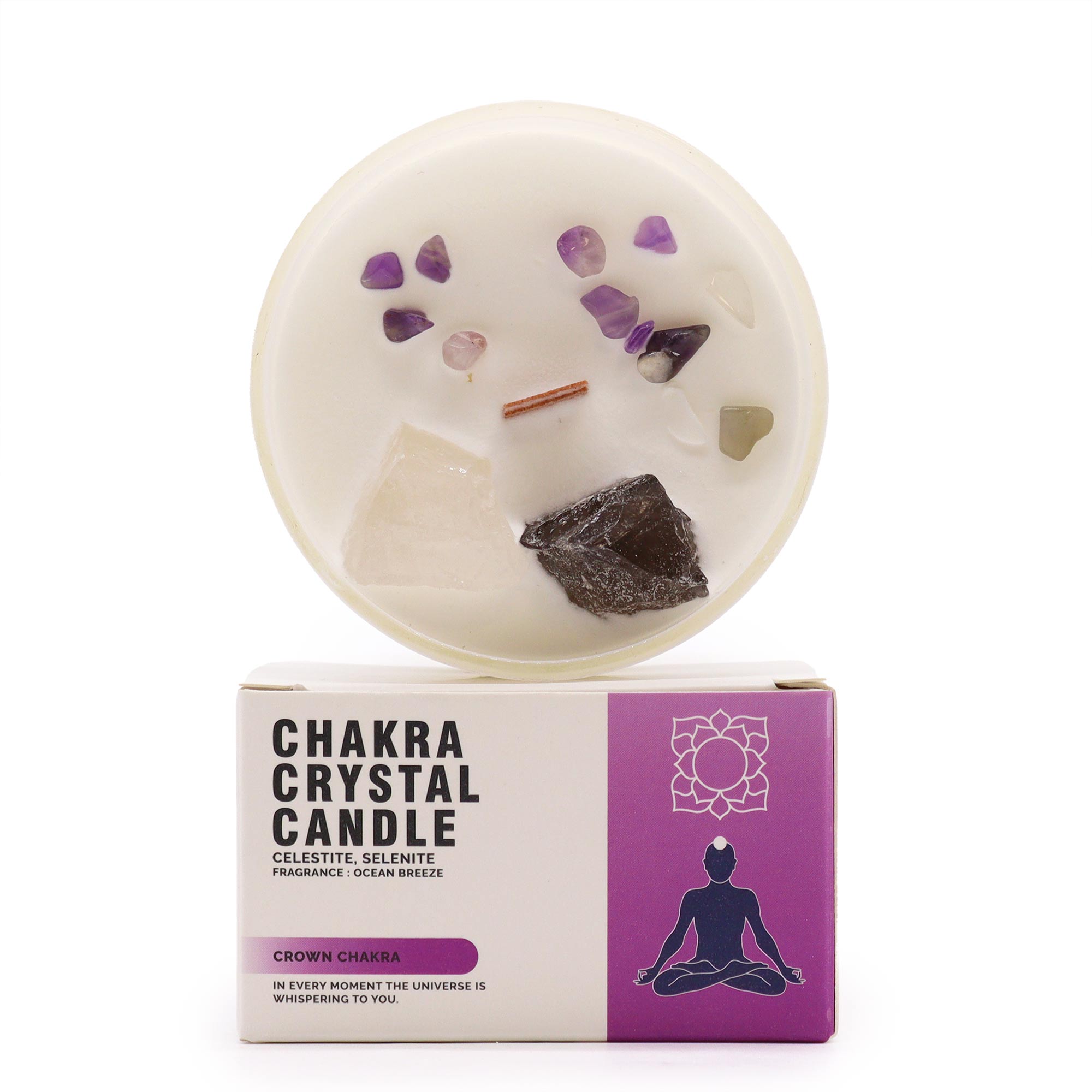 Wholesale Chakra Crystal Candles Crown Chakra Ancient Wisdom