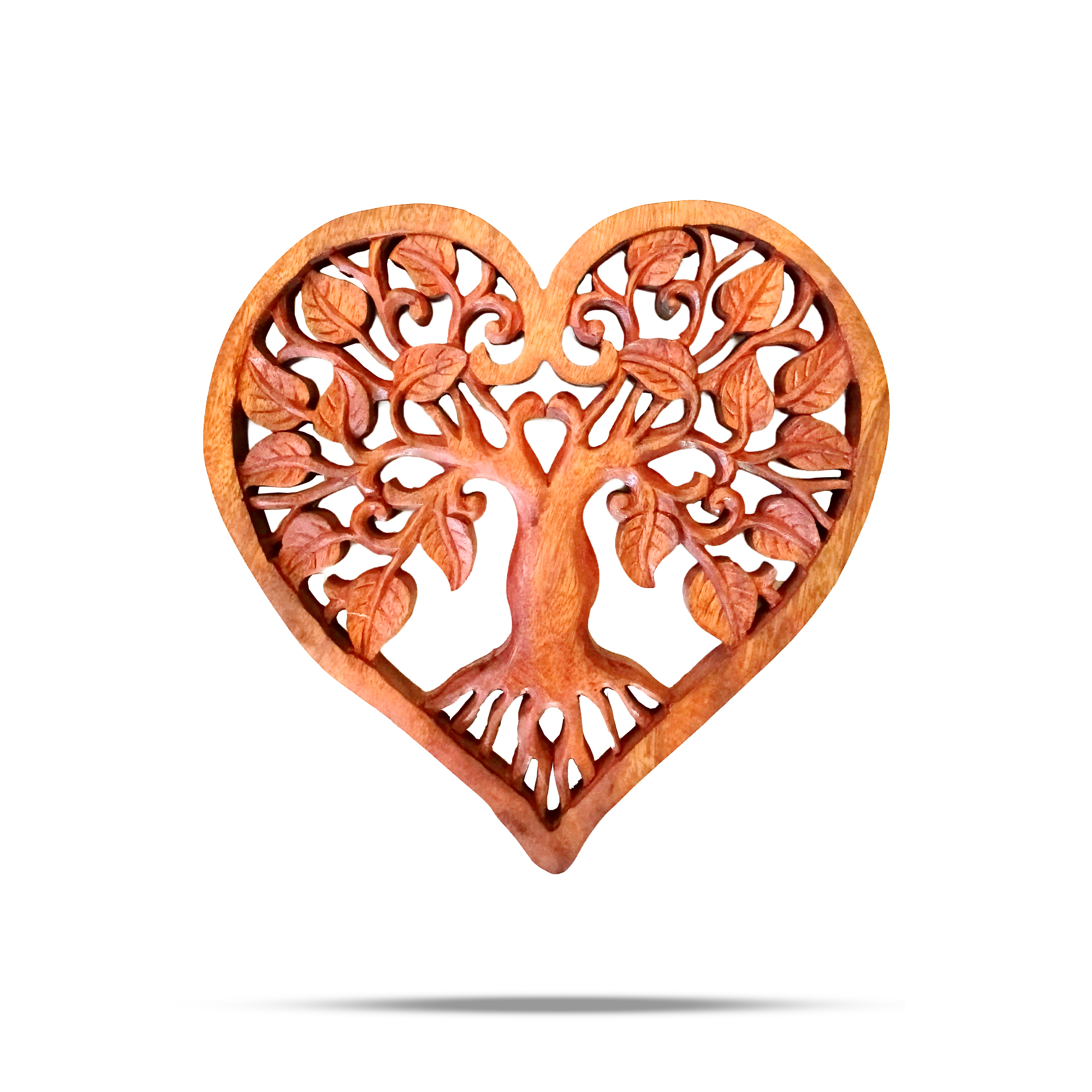 Wholesale Heart Decorative Wooden Tree of Life Panel 30cm Ancient