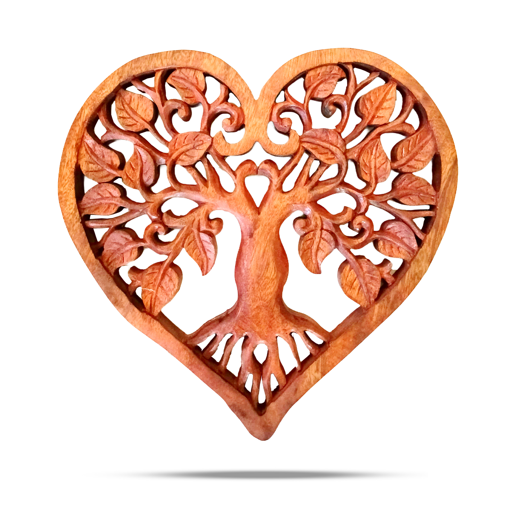 Wholesale Heart Decorative Wooden Tree of Life Panel 40cm Ancient