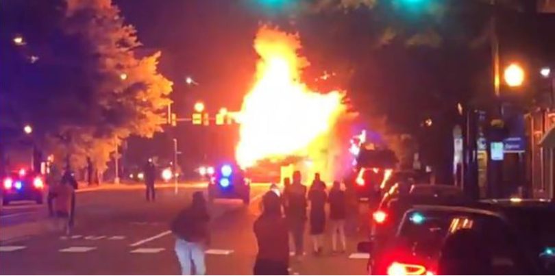 Antifa set fire to a building with Children in it ANC Report