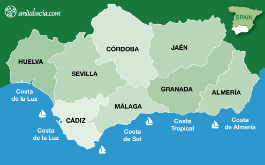 Andalucia Destinations Cities, provinces, towns, resorts, villages