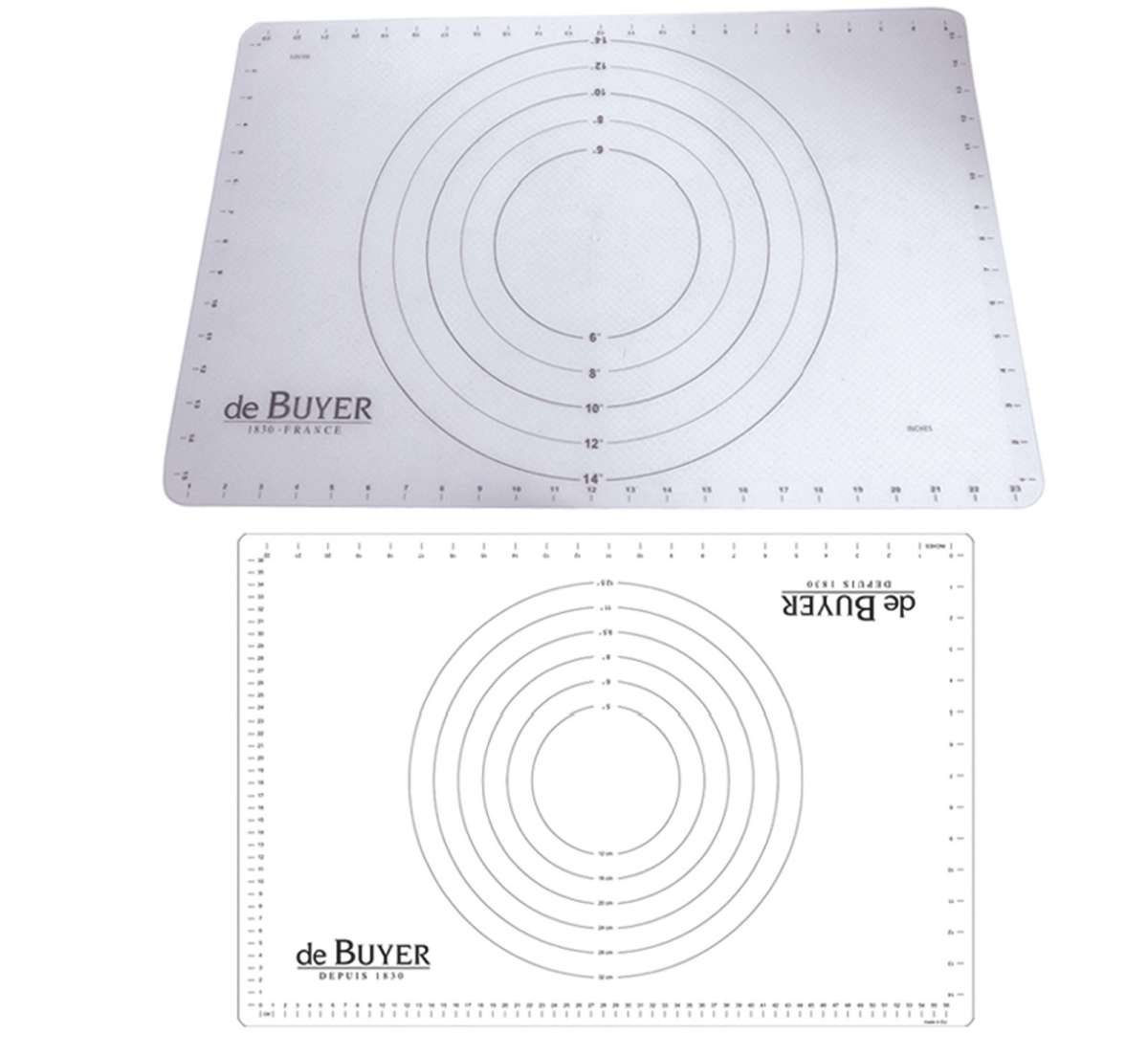 Silikonbackmatte 60x40cm mit konzentrischen Ringen Bleche, Matten