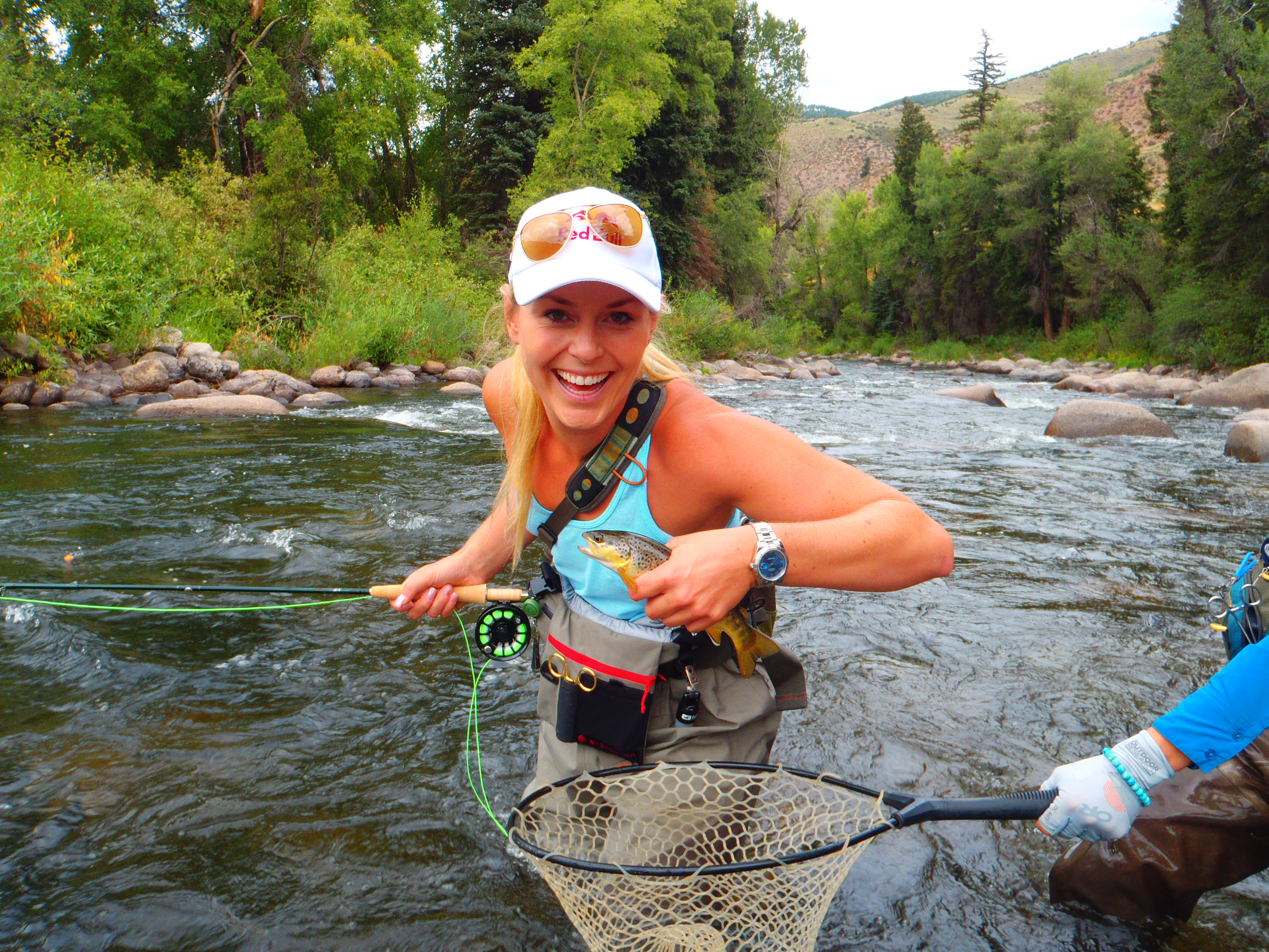 Lindsay Vonn & fishing with Anderson's Fish Camp; Vail Valley Magazine