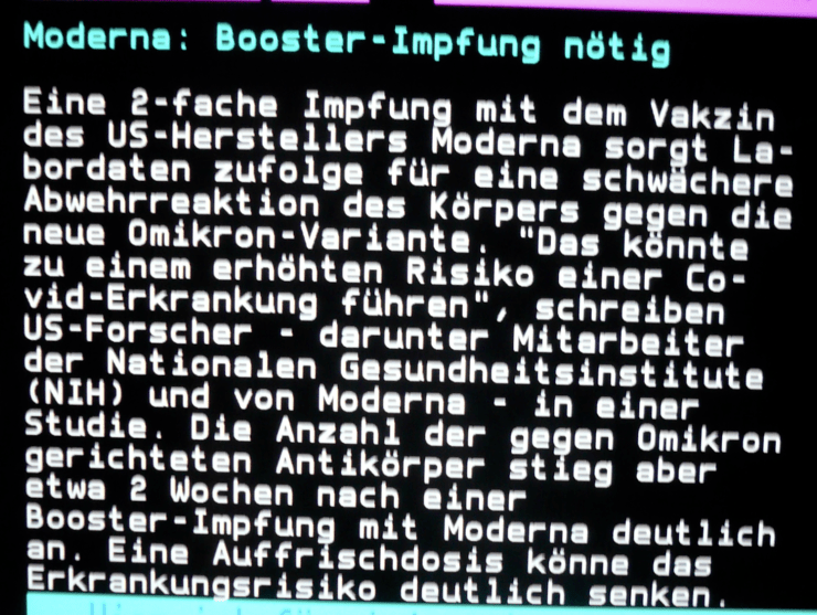Moderna meldet 2fache Impfung schwächt die Immunabwehr gegen Omikron