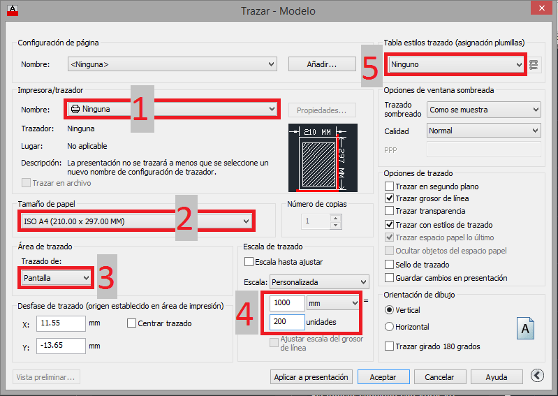 Como imprimir en AutoCAD. Espacio Modelo.