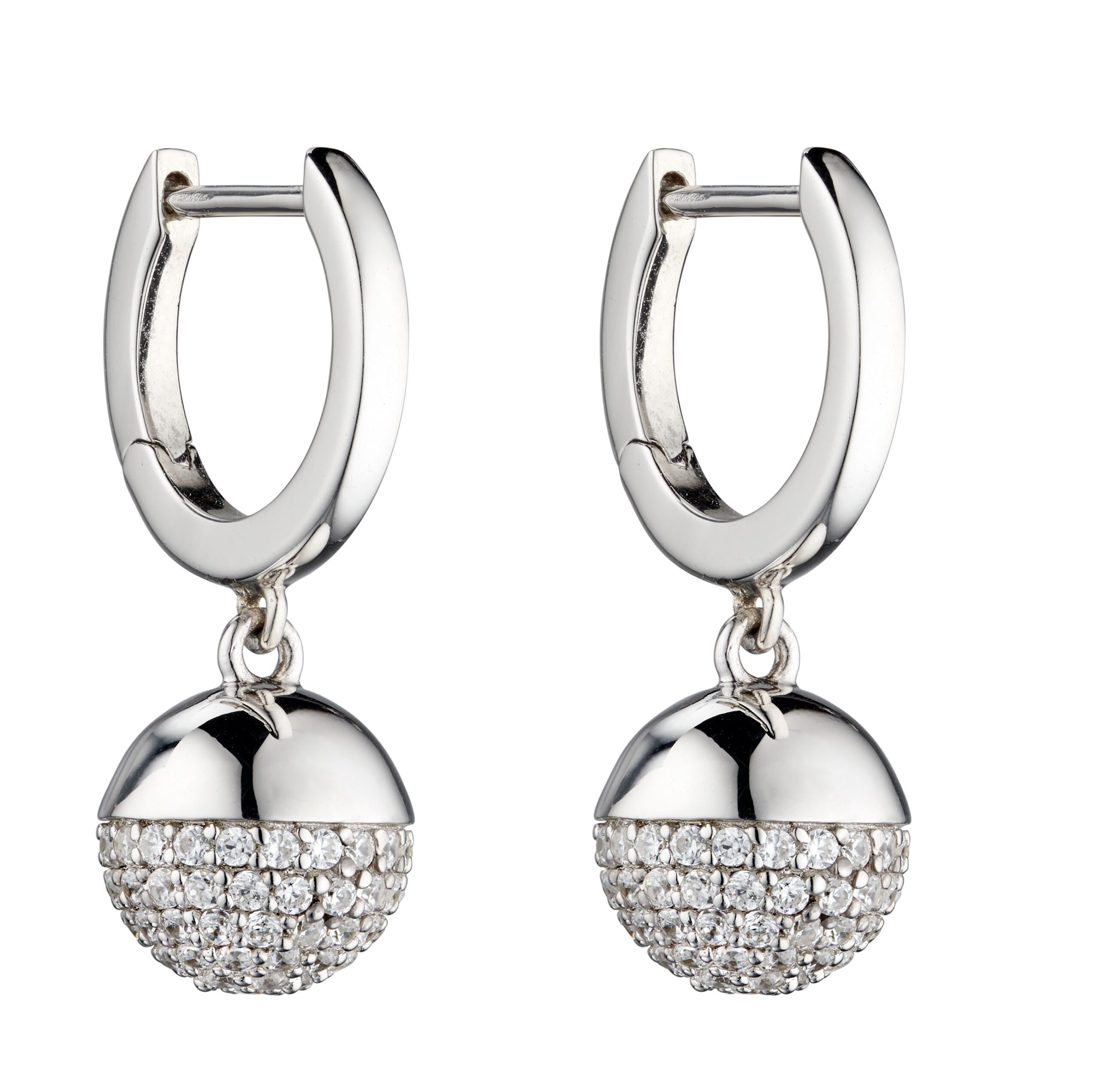Fiorelli Pave Ball Earrings Andrew Berry Jewellery
