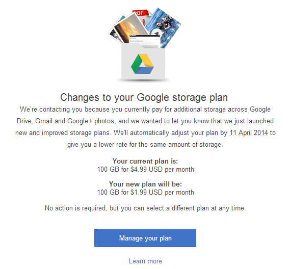 Is google drive pricing sinovse