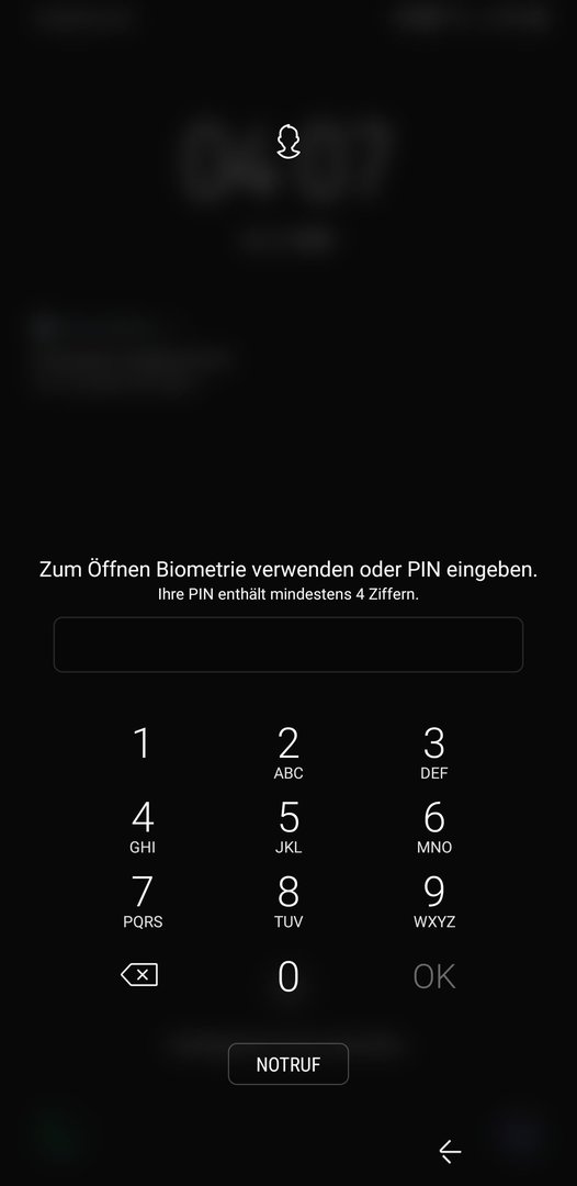 Sperrbildschirm Layout Gesperrt S9