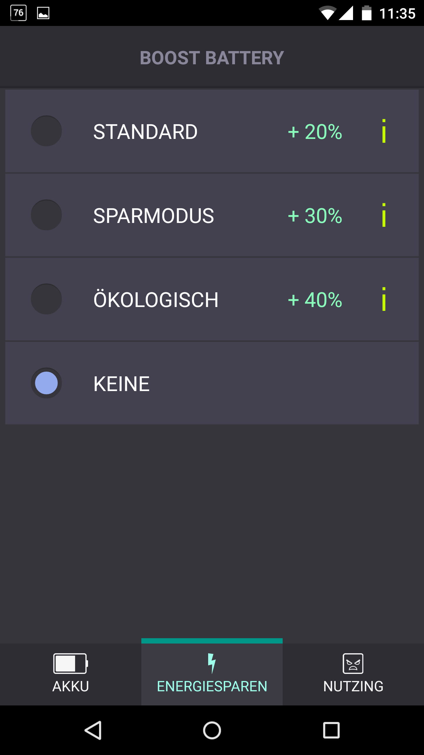 Boost Battery Saver Lang lebe dein Akku Android User