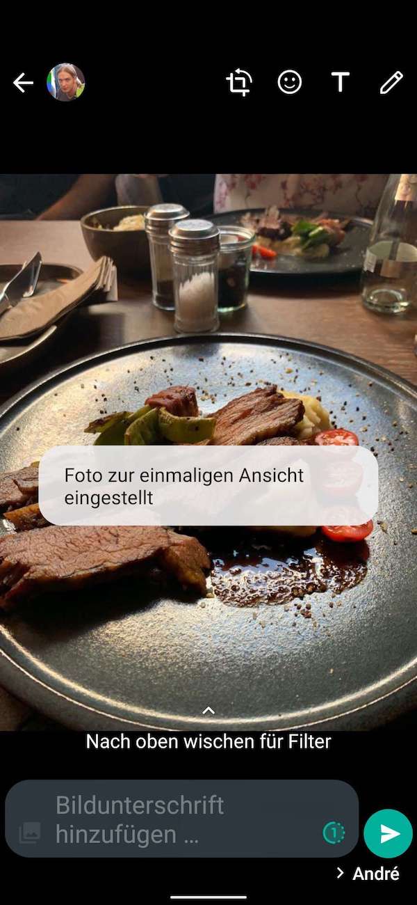 WhatsApp Bilder zur Einmalansicht versenden AndroidUser.de