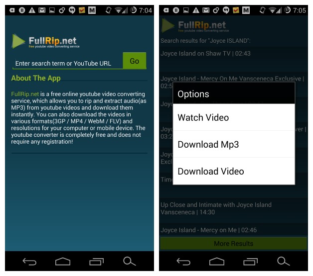 FullRip come convertire i video di YouTube in mp3
