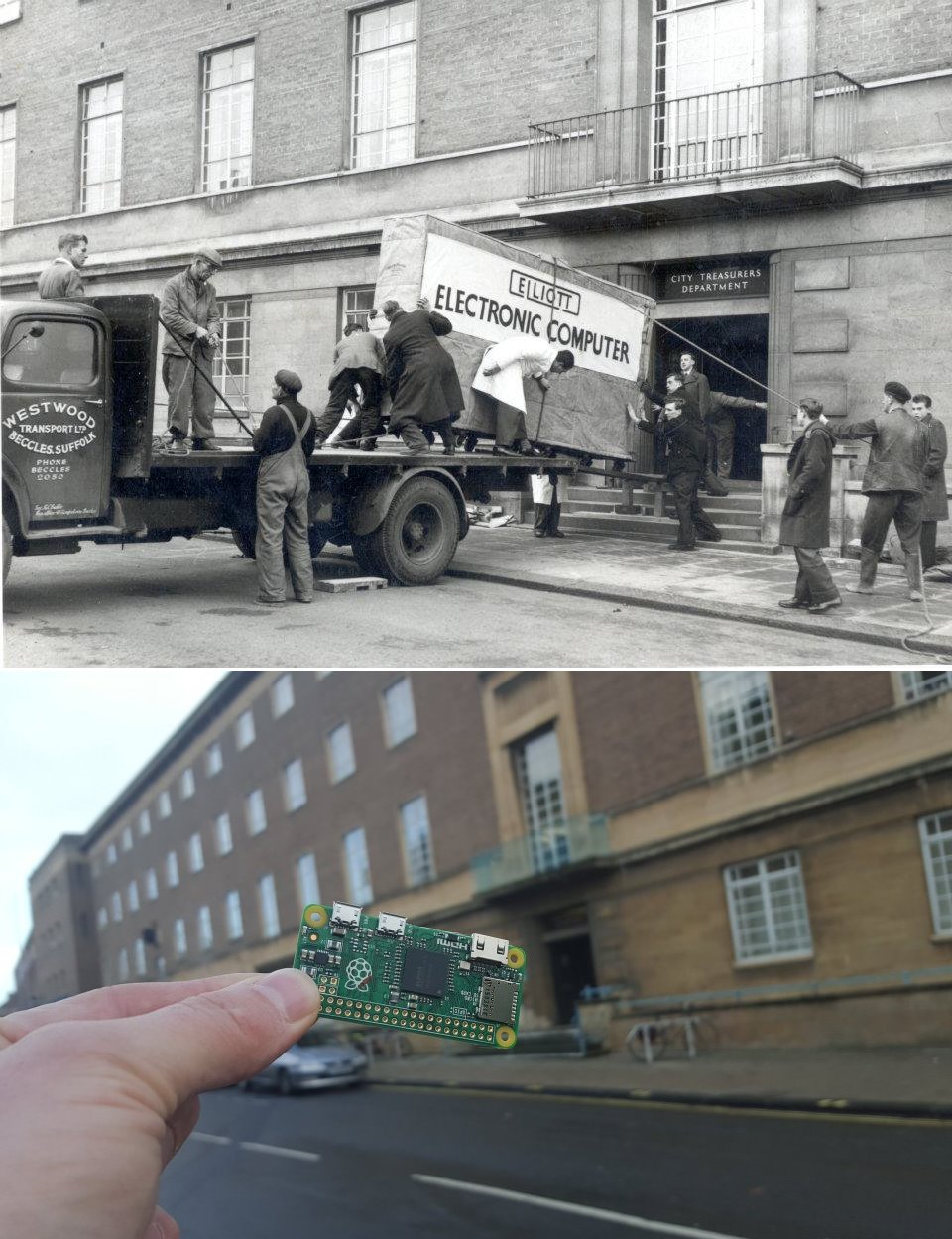raspberry pi zero computer then and now