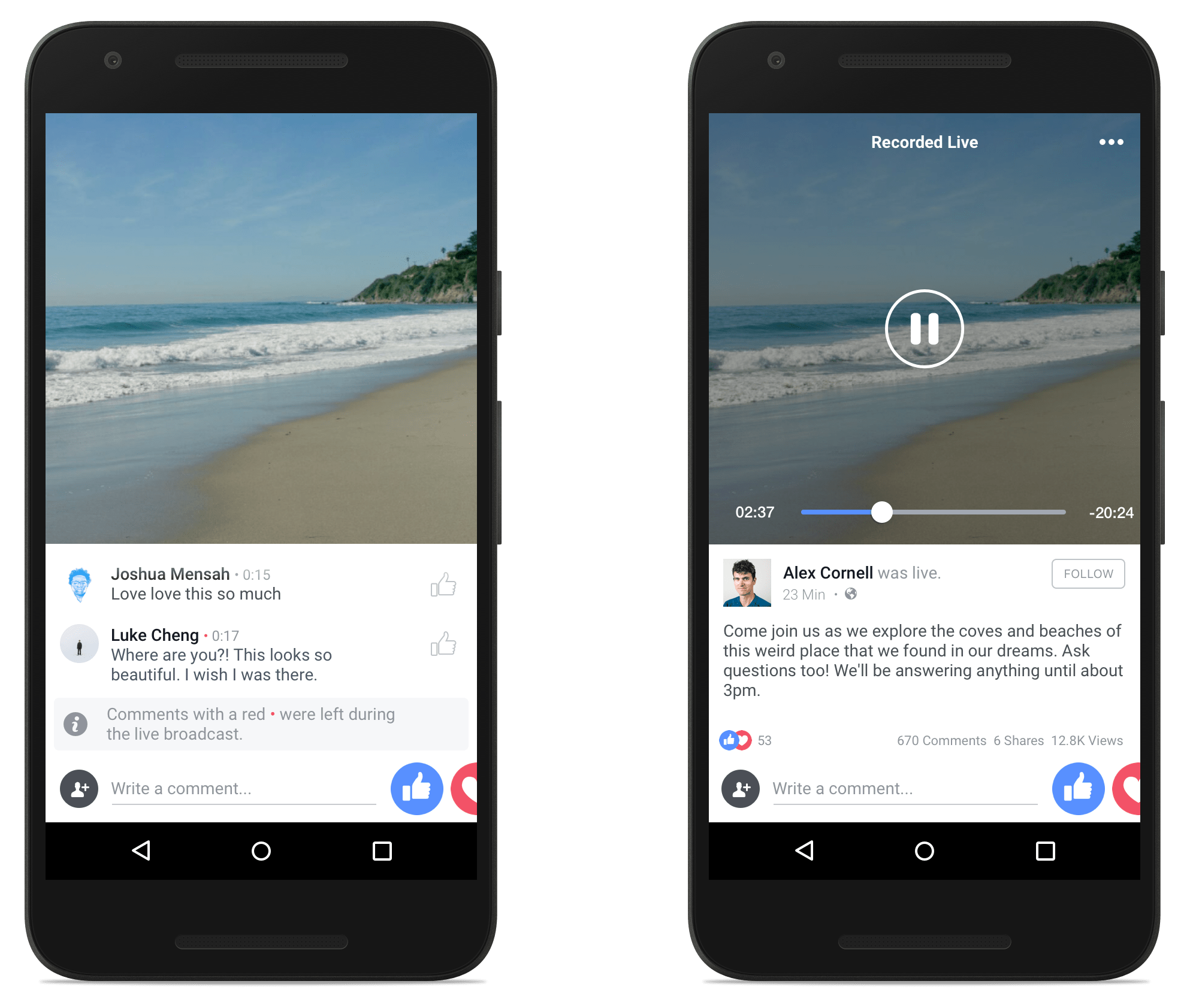 Live VOD Comments Android