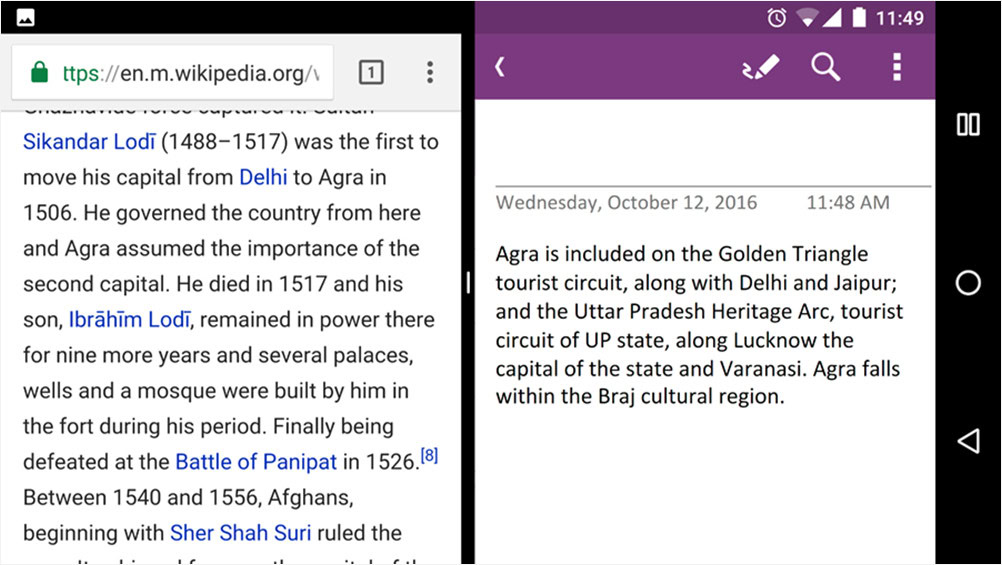 OneNote multi window