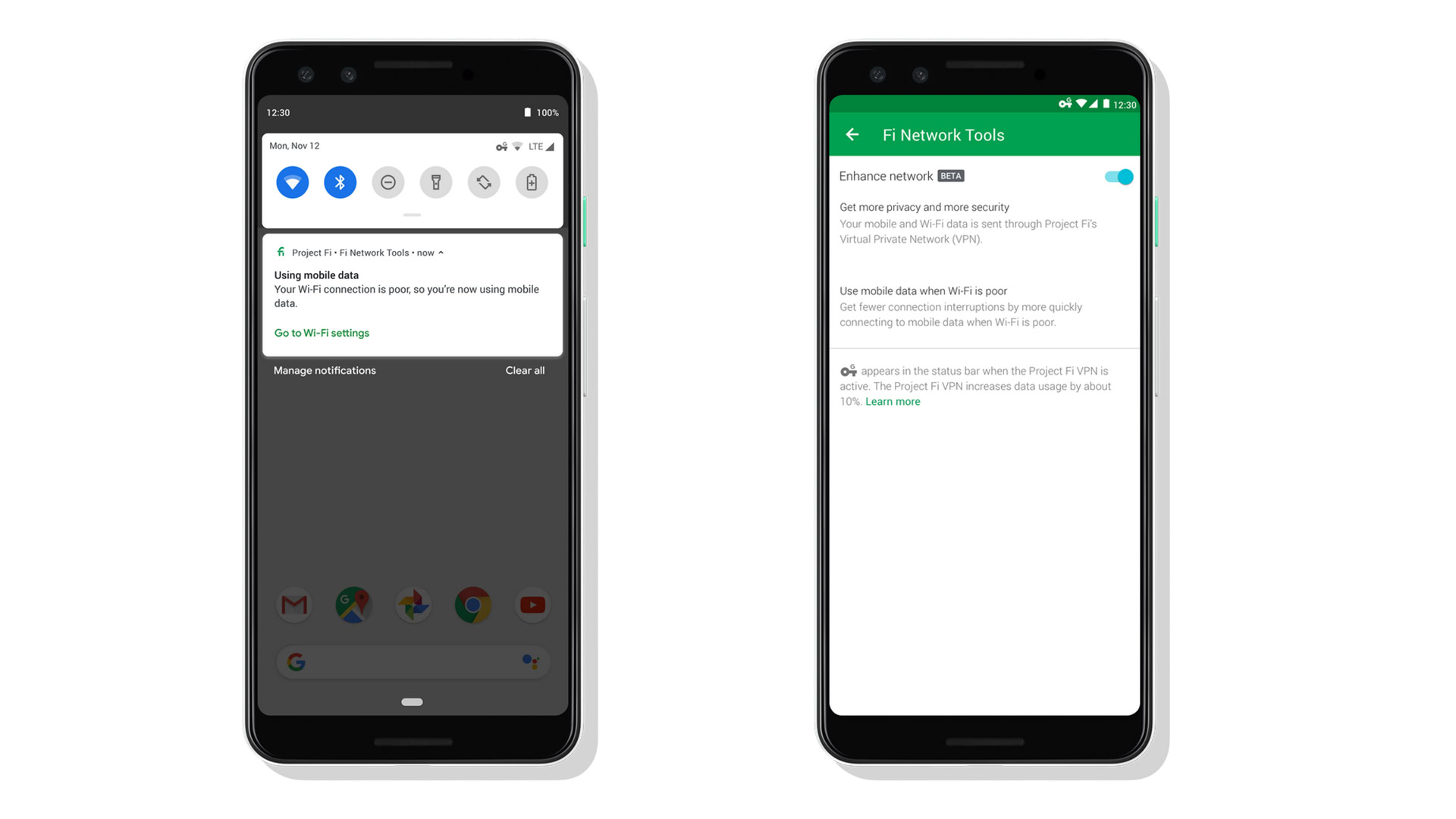 Project Fi Enhanced Network Beta Screenshots
