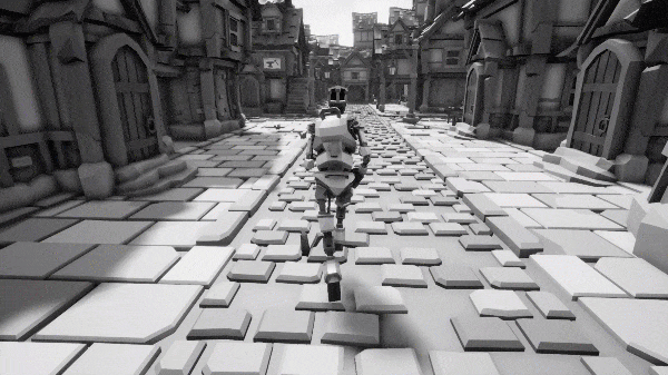 Google Stadia style transfer ML tool shown off in GIF of a robot in a city.