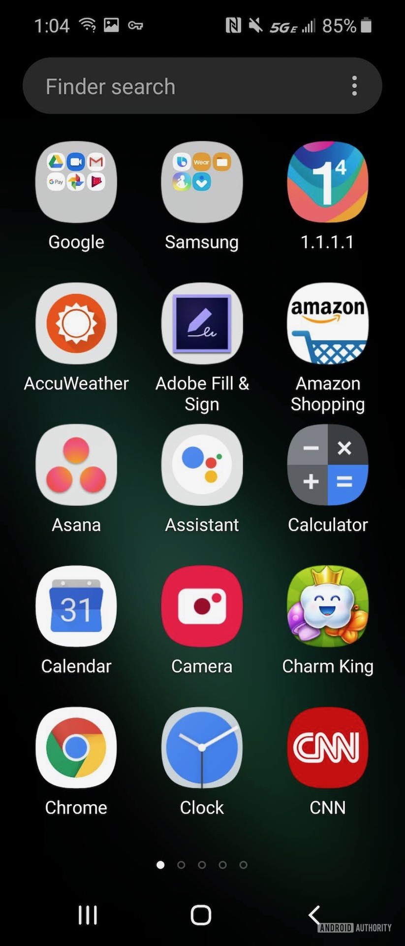 Samsung Galaxy Fold Review app drawer view