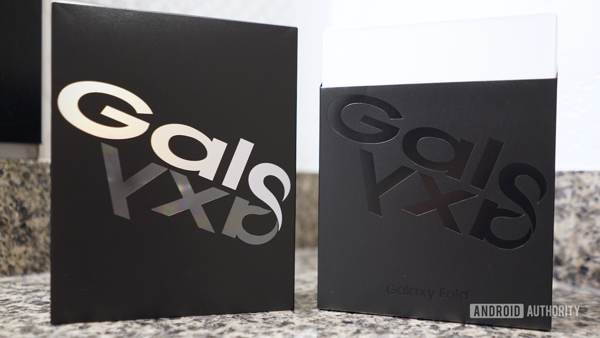 Samsung Galaxy Fold review box first sleeve removed