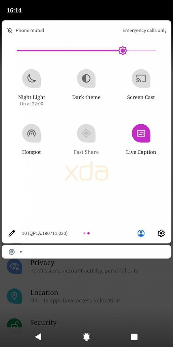 Android 10 Live Caption functionality.