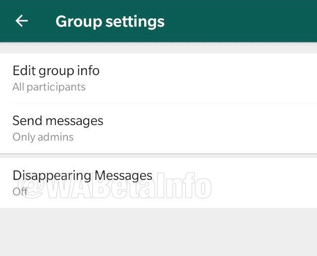 Disappearing messages in WhatsApp.