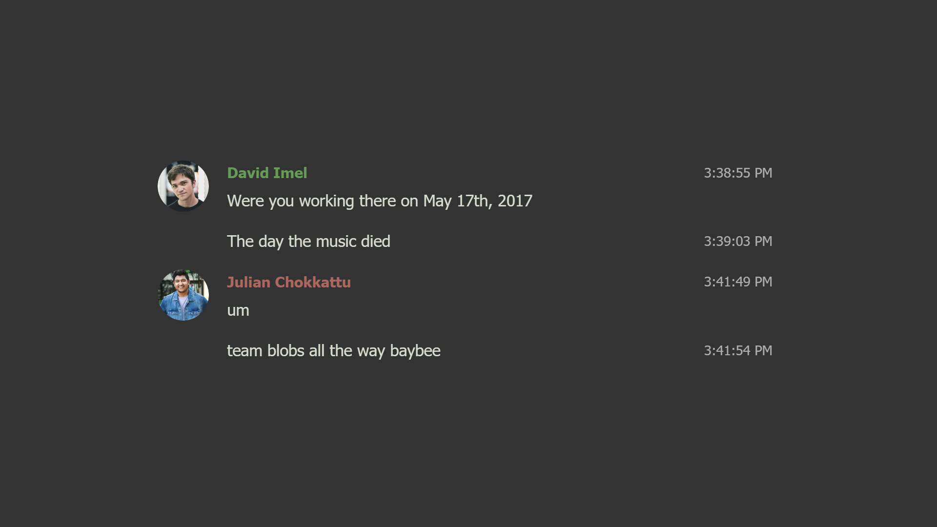 Julian likes the blobs for article