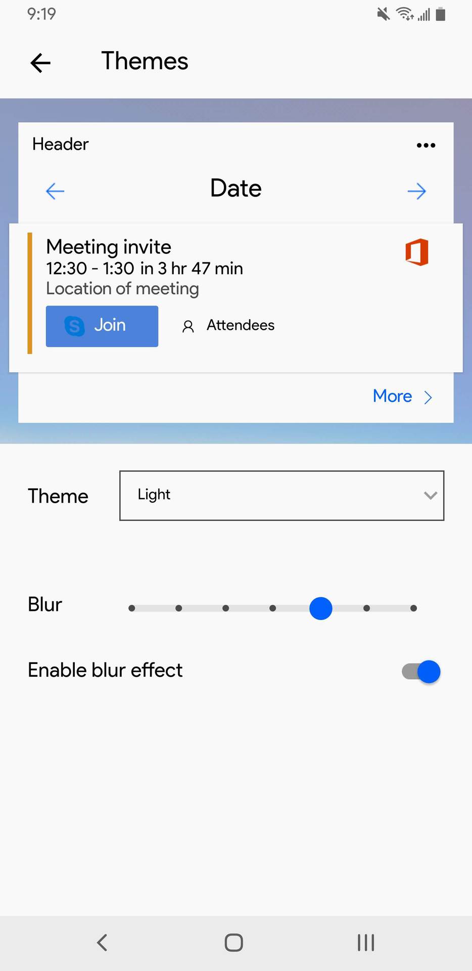 Microsoft Launcher light theme