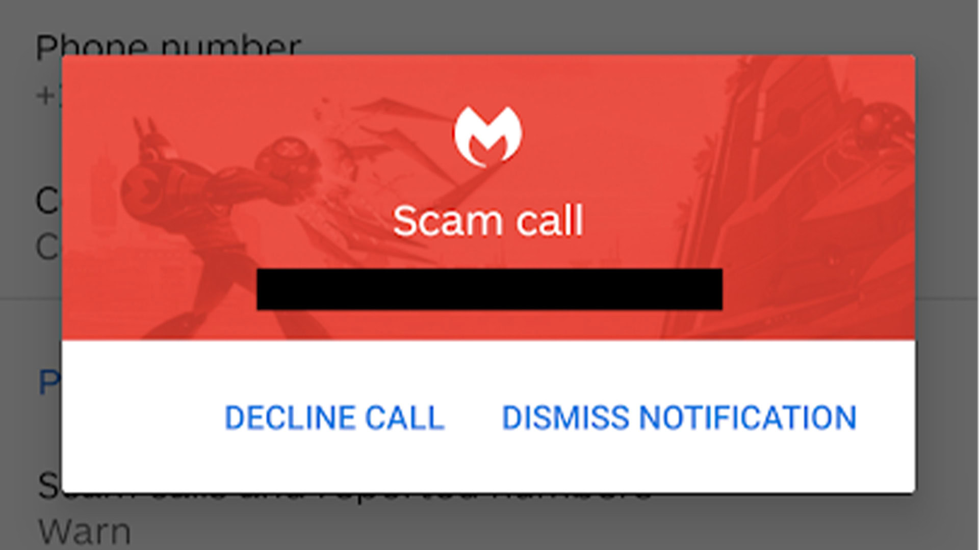 Malwarebytes Call Protection screenshot