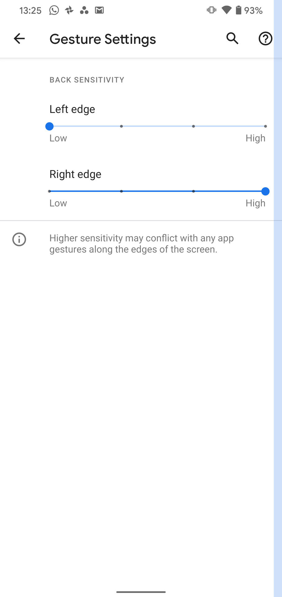 Android 11 could offer more customizable back gesture controls