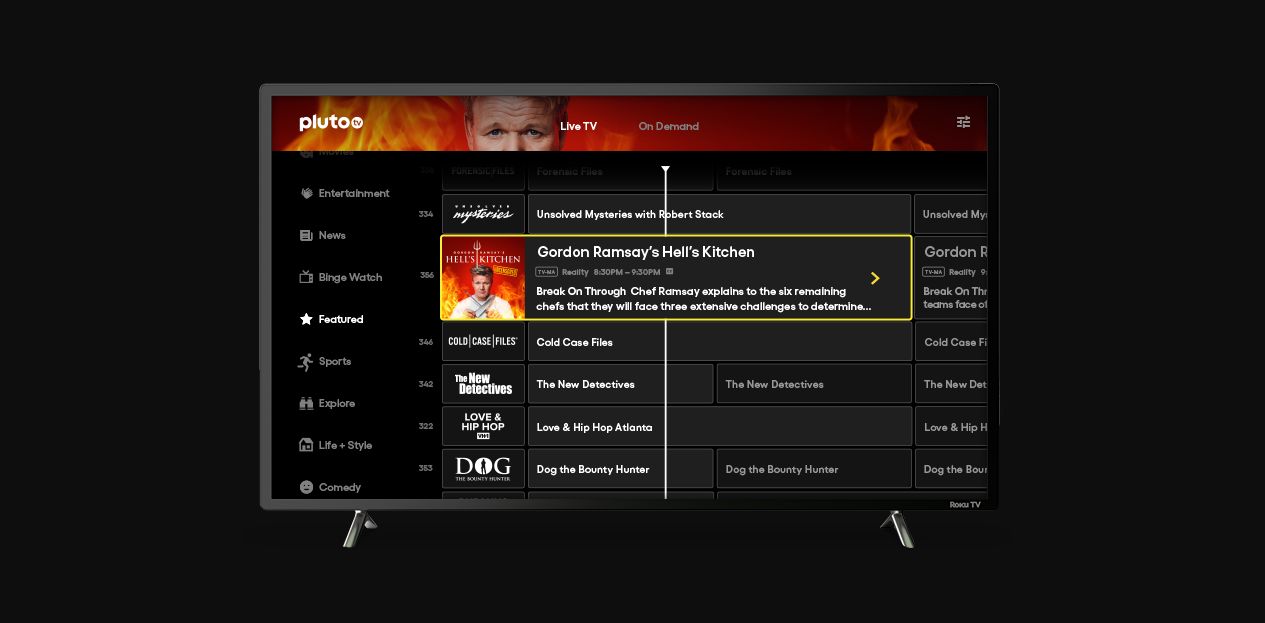 pluto tv smart tv interface