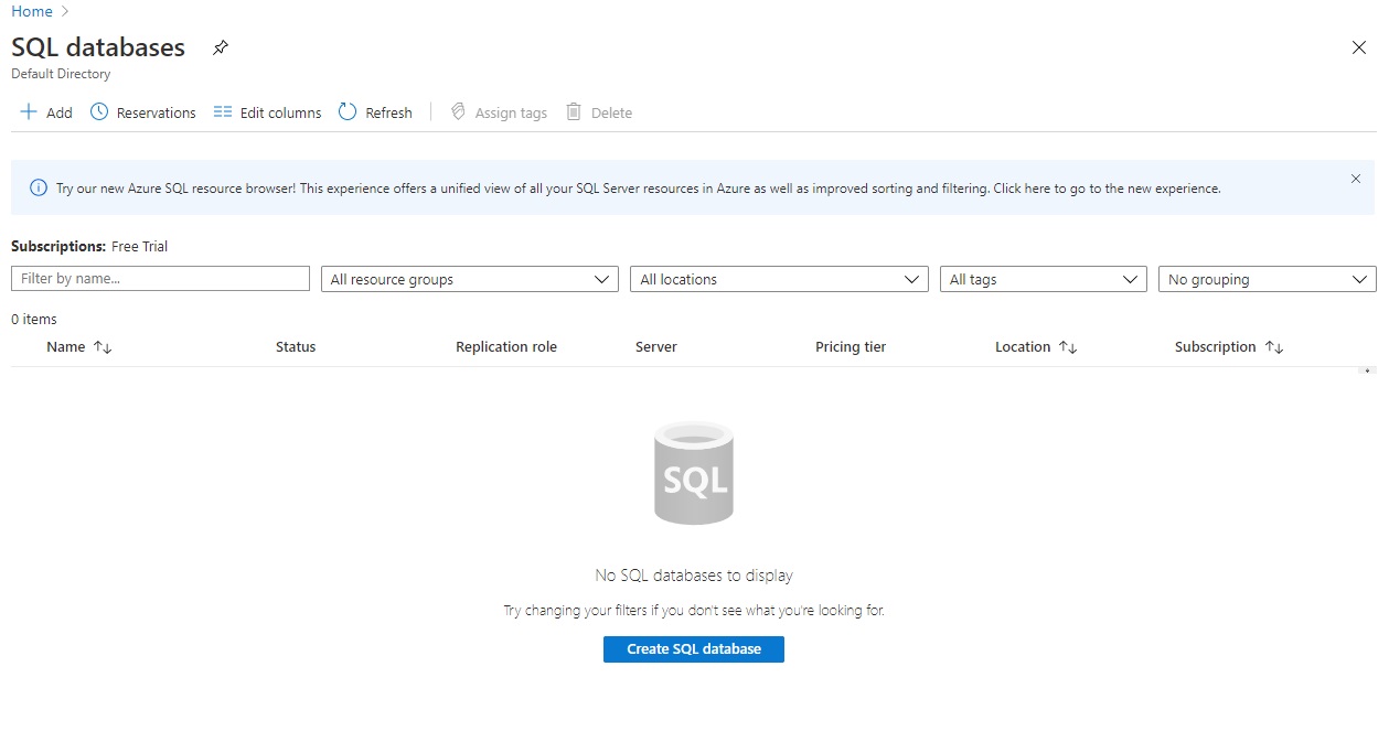 SQL Database Azure