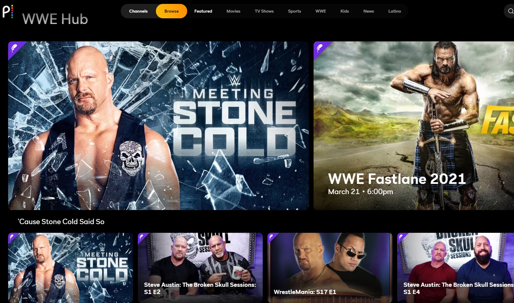 WWE shows are now on the Peacock service in the US