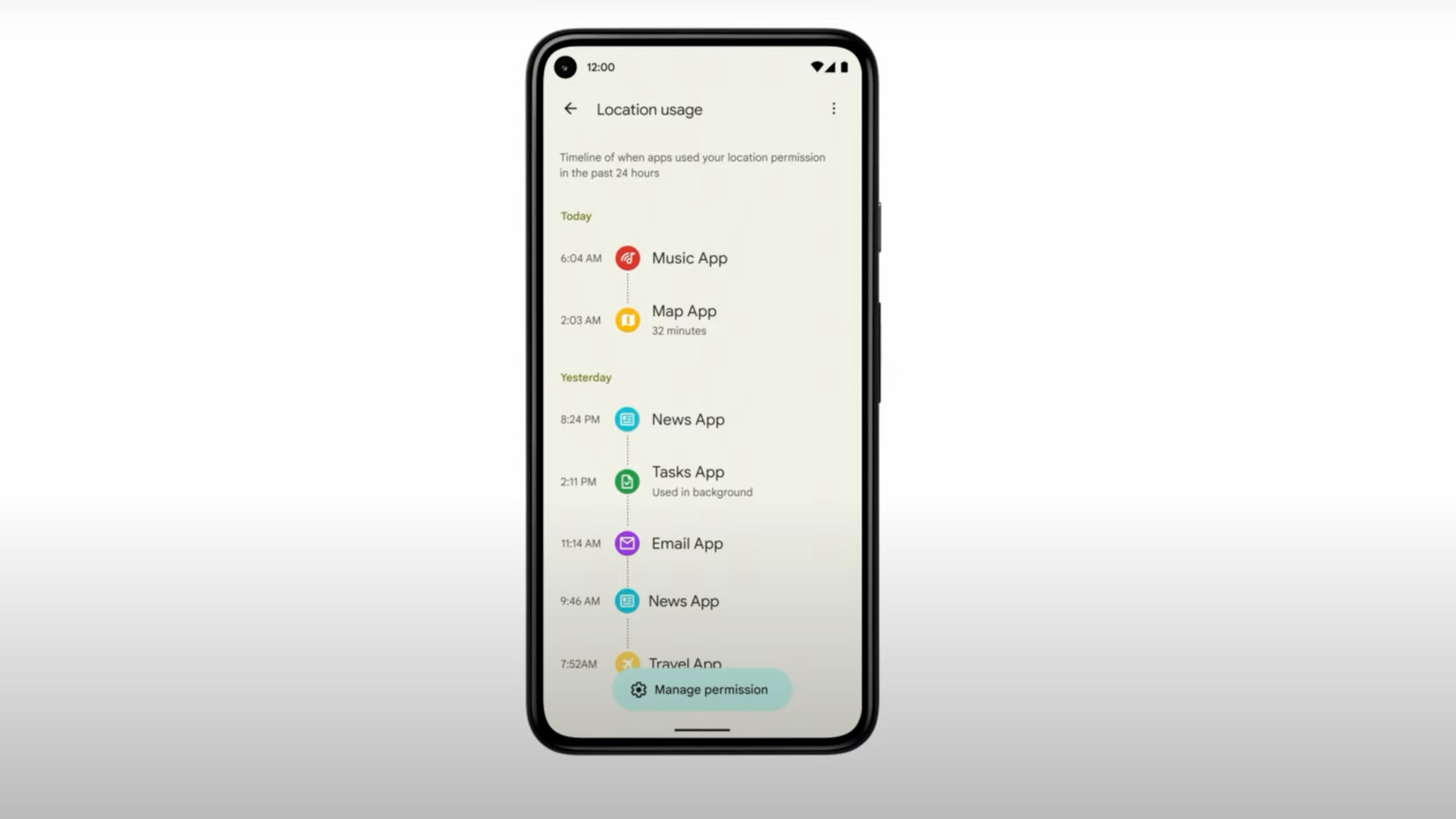 Android 12 Privacy Dashboard
