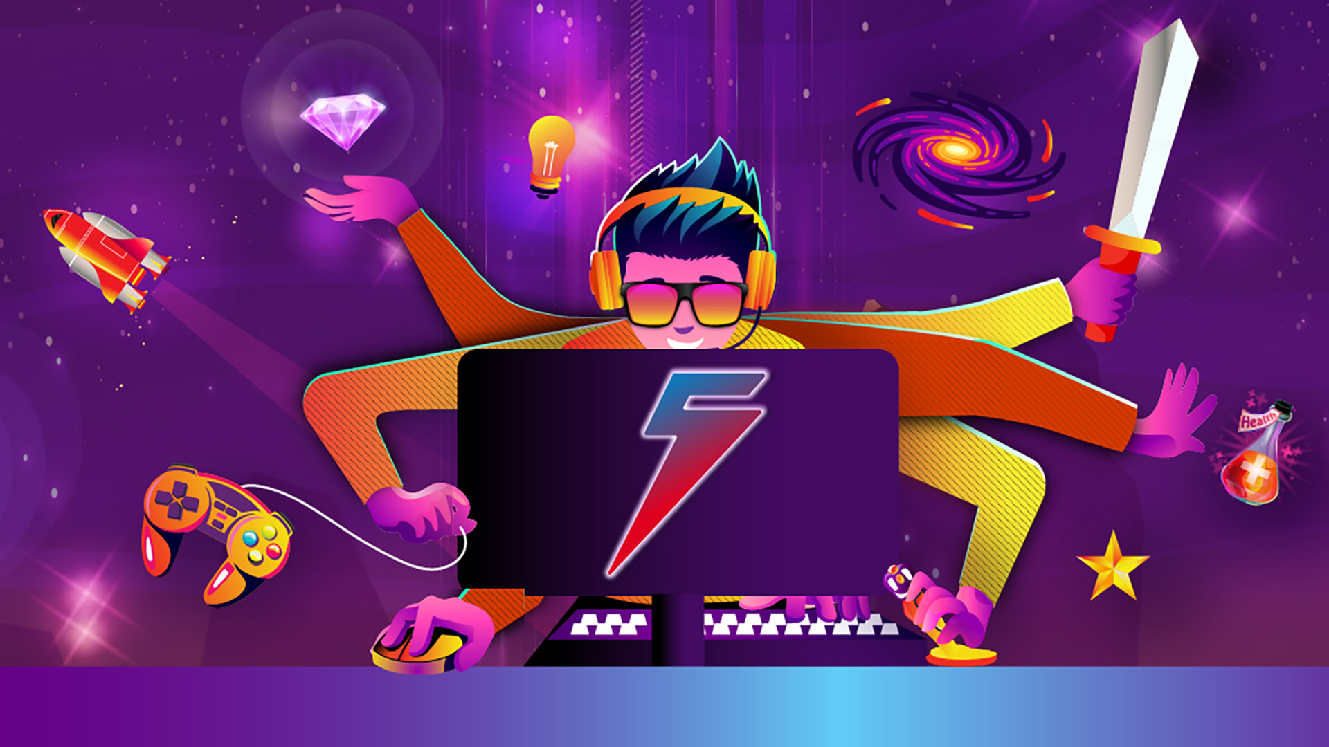 Explore the world of technology with Bluestacks 5 background