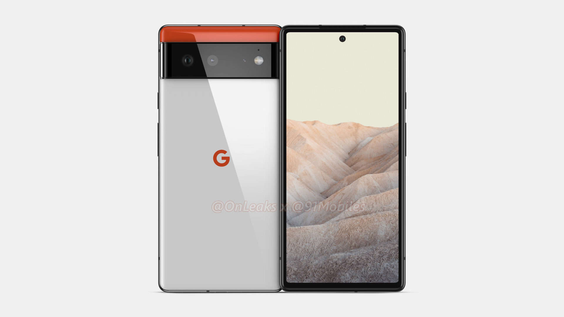 Google Pixel 6 render Onleaks