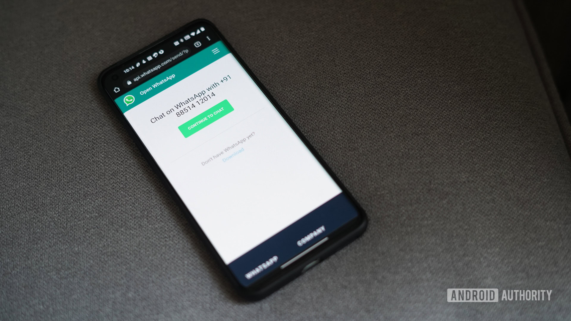 How to start a WhatsApp chat without saving number as a contact