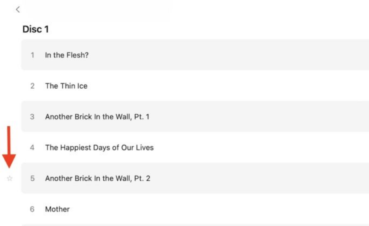 What does the star mean on Apple Music?