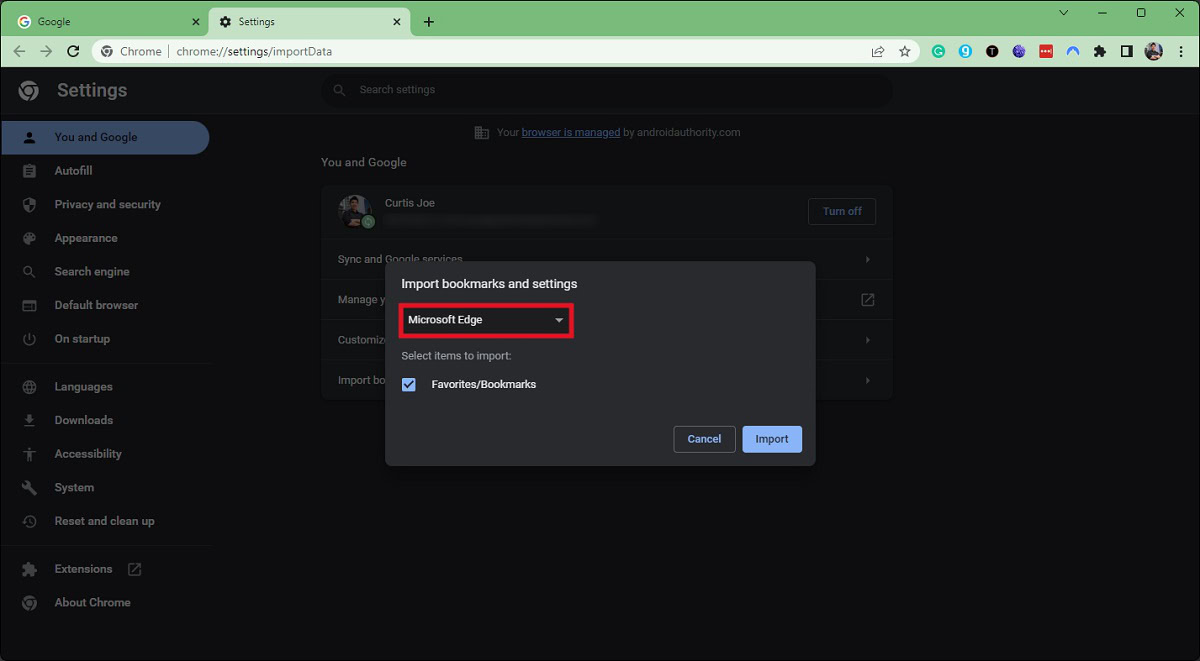 How to import and export bookmarks in Chrome Android Authority