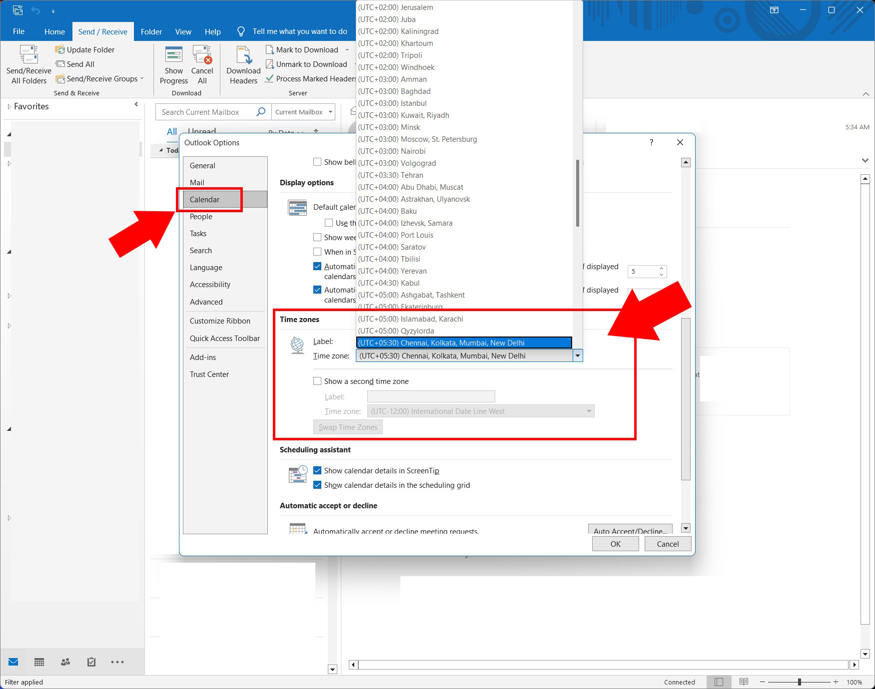 How to change the time zone in Outlook Android Authority