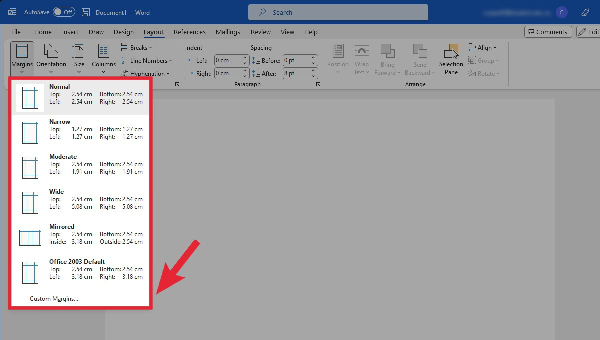 How to change margins in Word Android Authority