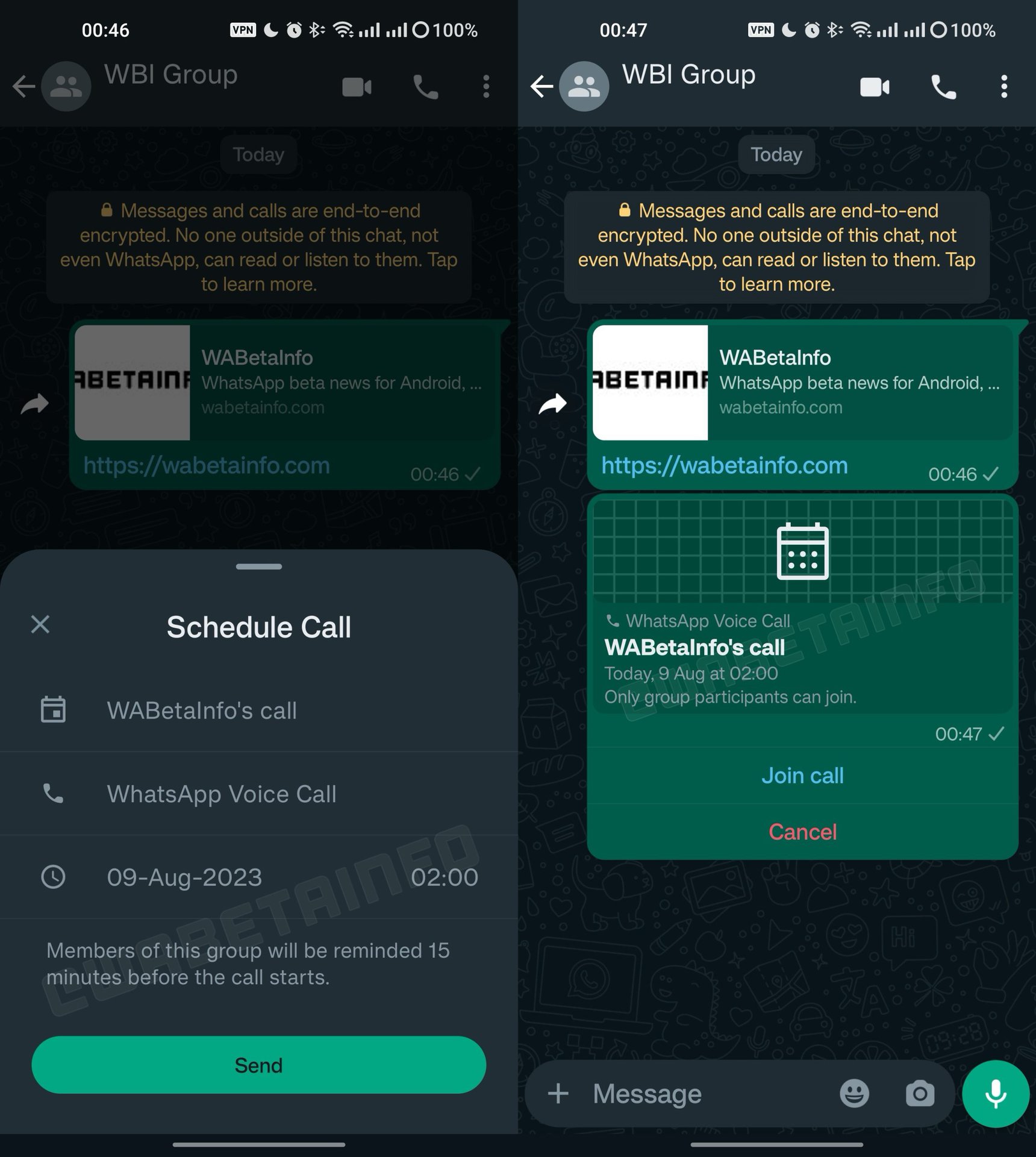 WhatsApp is getting the ability to schedule group calls