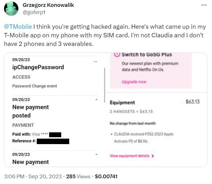 TMobile blames latest data leak on 'temporary system glitch'