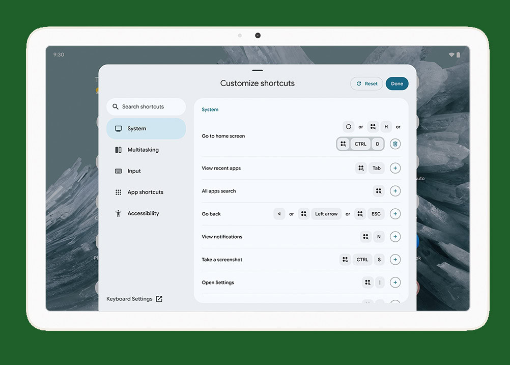 Keyboard shortcut customization in Android 16 Keyboard shortcut customization in Android 16