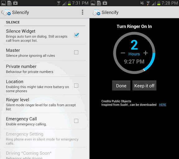 Put your phone on Do Not Disturb mode with Silencify