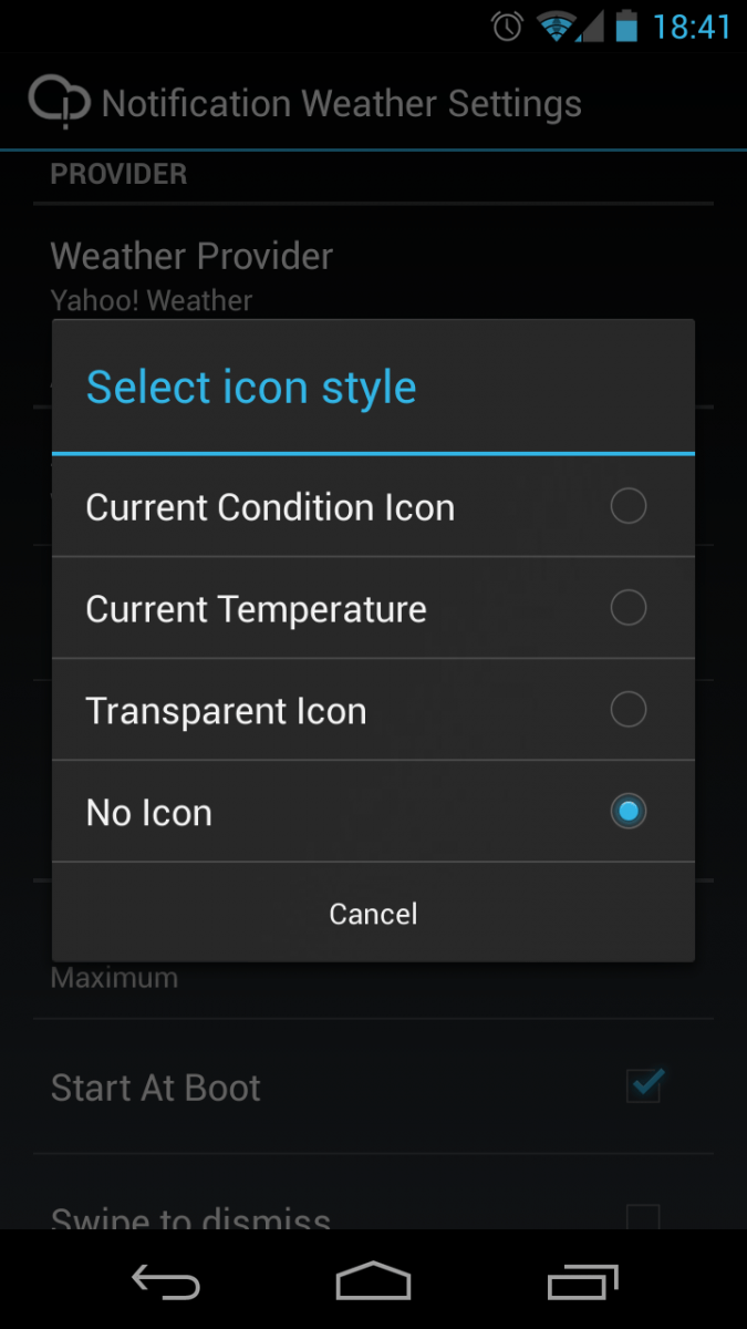 Notification Weather an elegant way to check the forecast Android